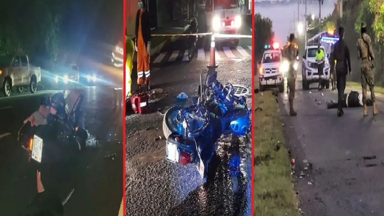 Tres motociclistas muertos