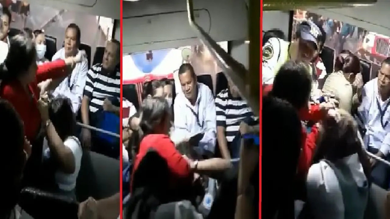 Mujeres peleando por asiento en la 11C