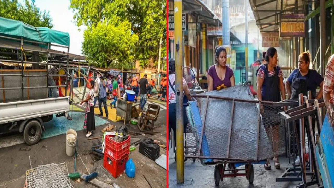Vendedores desalojados en la Calle Delgado