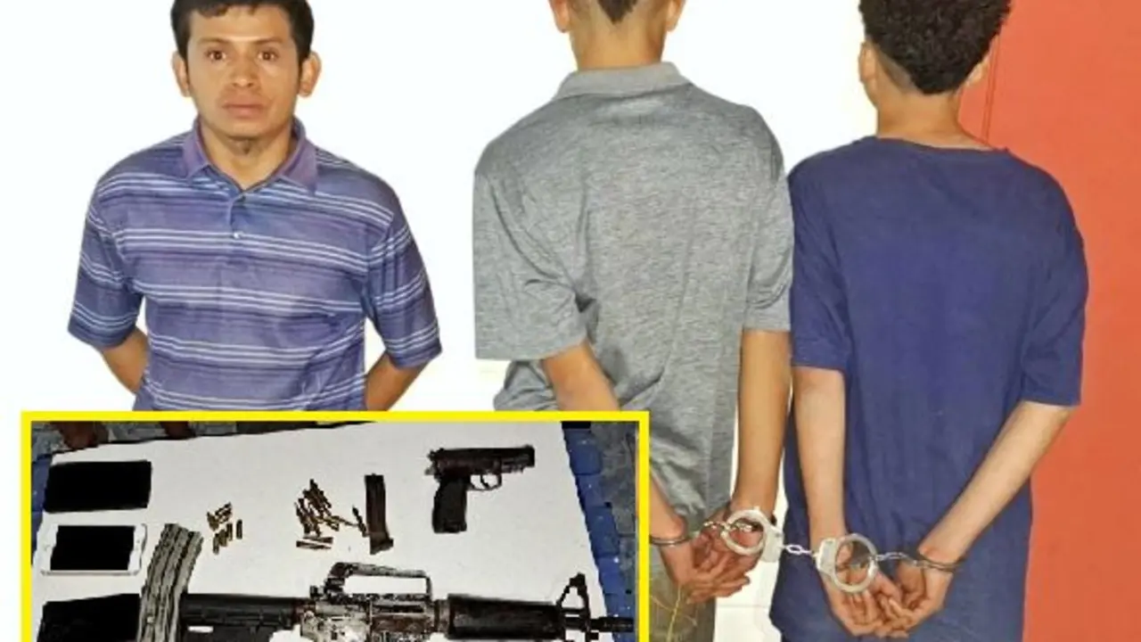 Pandilleros con fusil