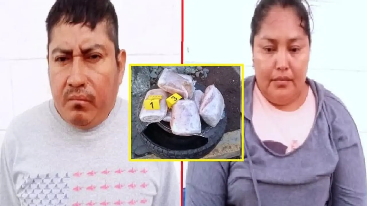 Chapines con paquetes de drogas en un Honda CRV