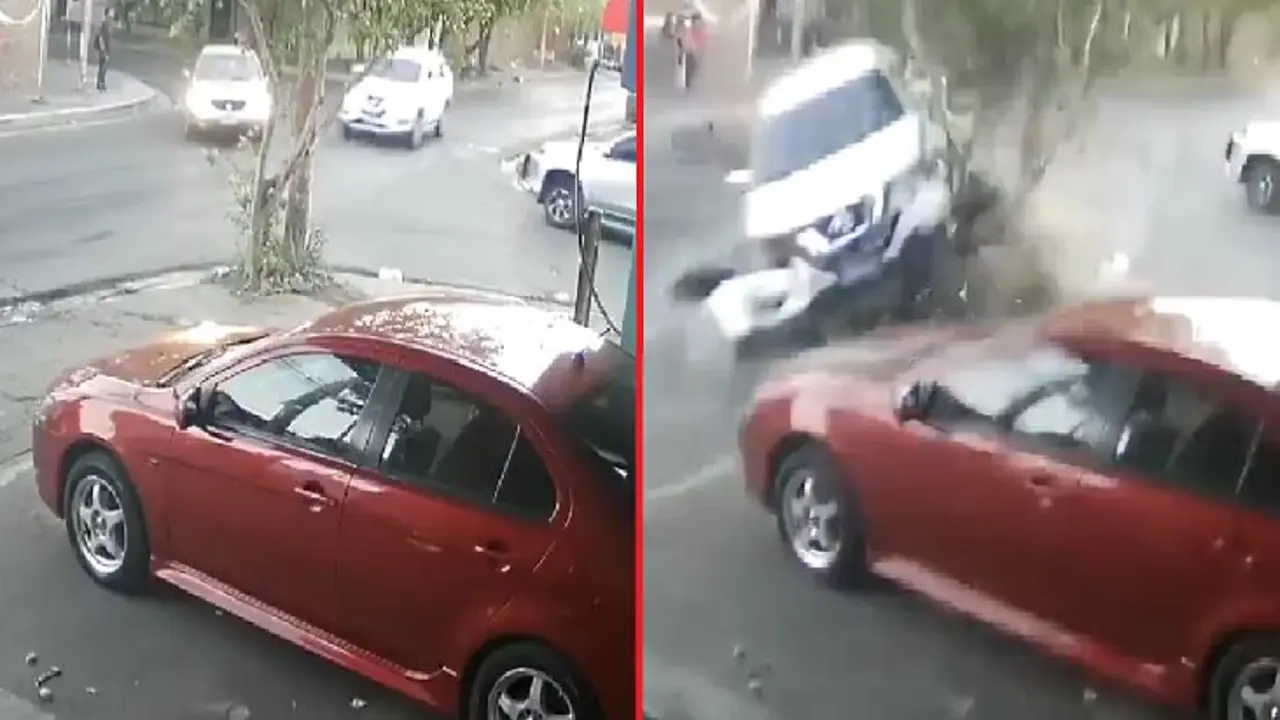 Accidente espectacular en San Miguel