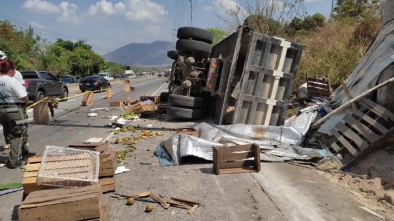Muerto en vuelco de cami&oacute;n