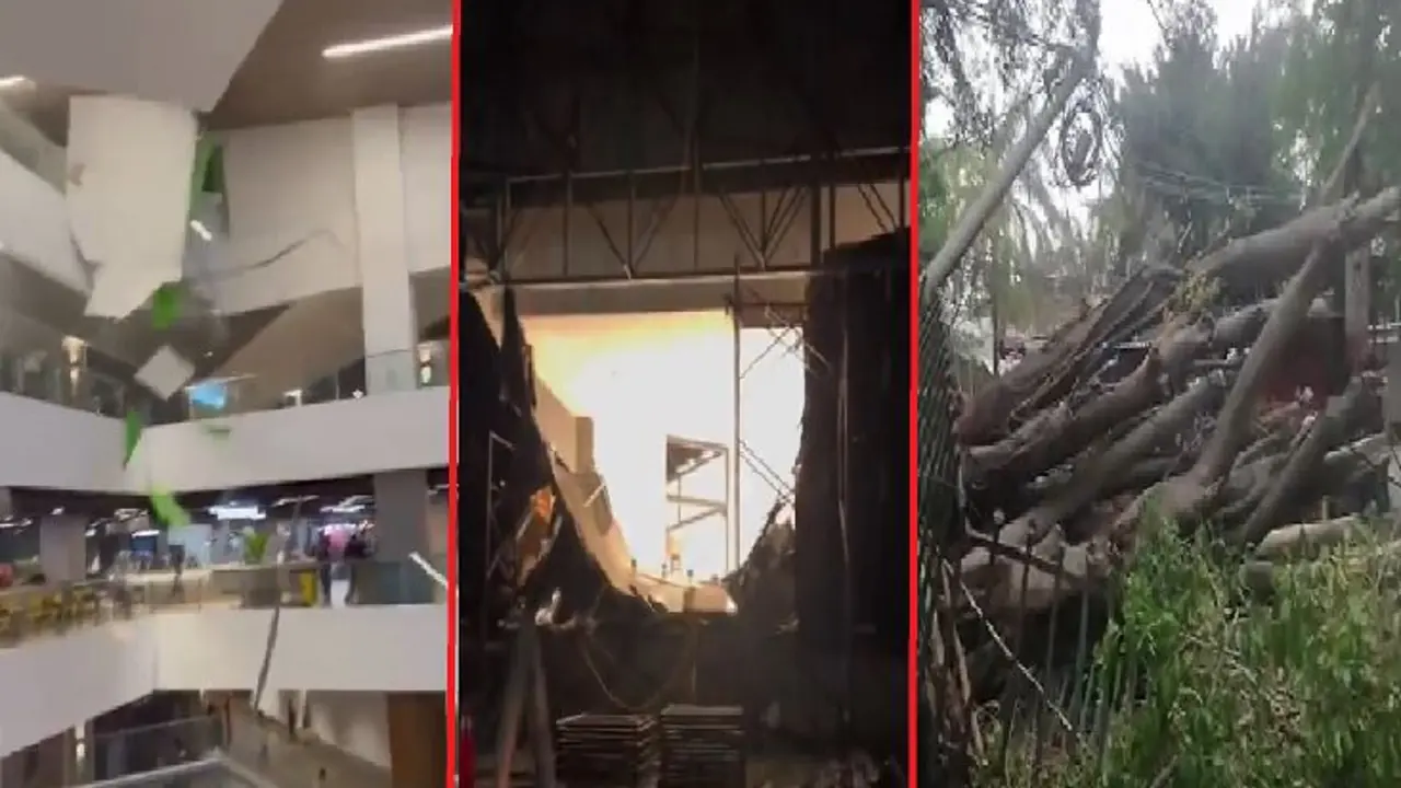 Da&ntilde;os por lluvias en Plaza Milenium