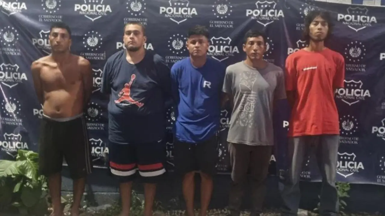 Cinco pandilleros de la MS capturados