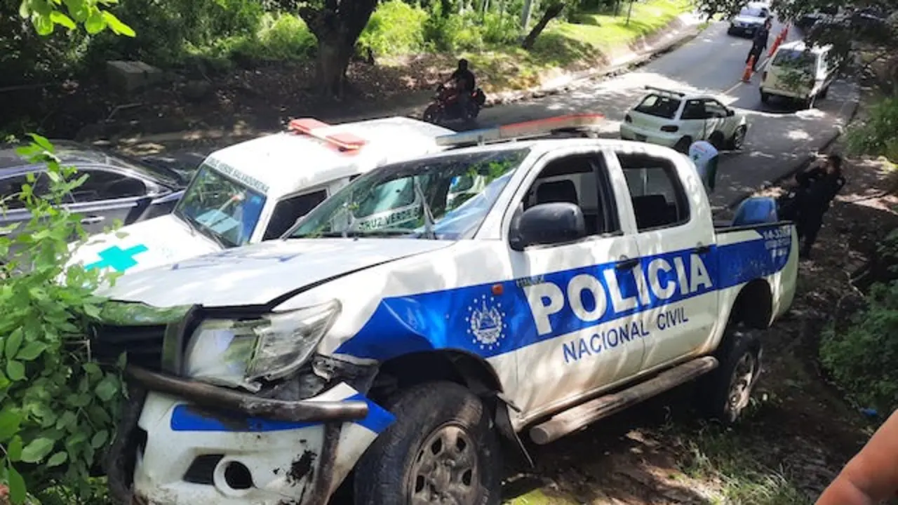 Accidente de patrulla STO Caba&ntilde;as en San Vicente