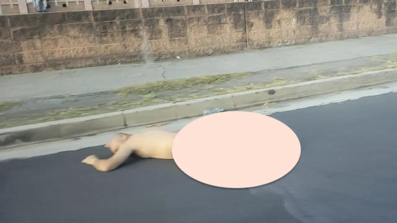 Hombre desnudo en Metrocentro