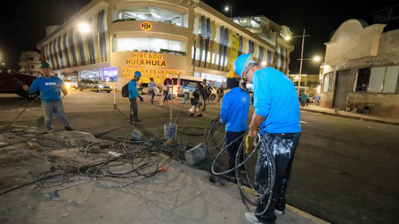 Trabajos de revitalización del Centro Histórico de San Salvador