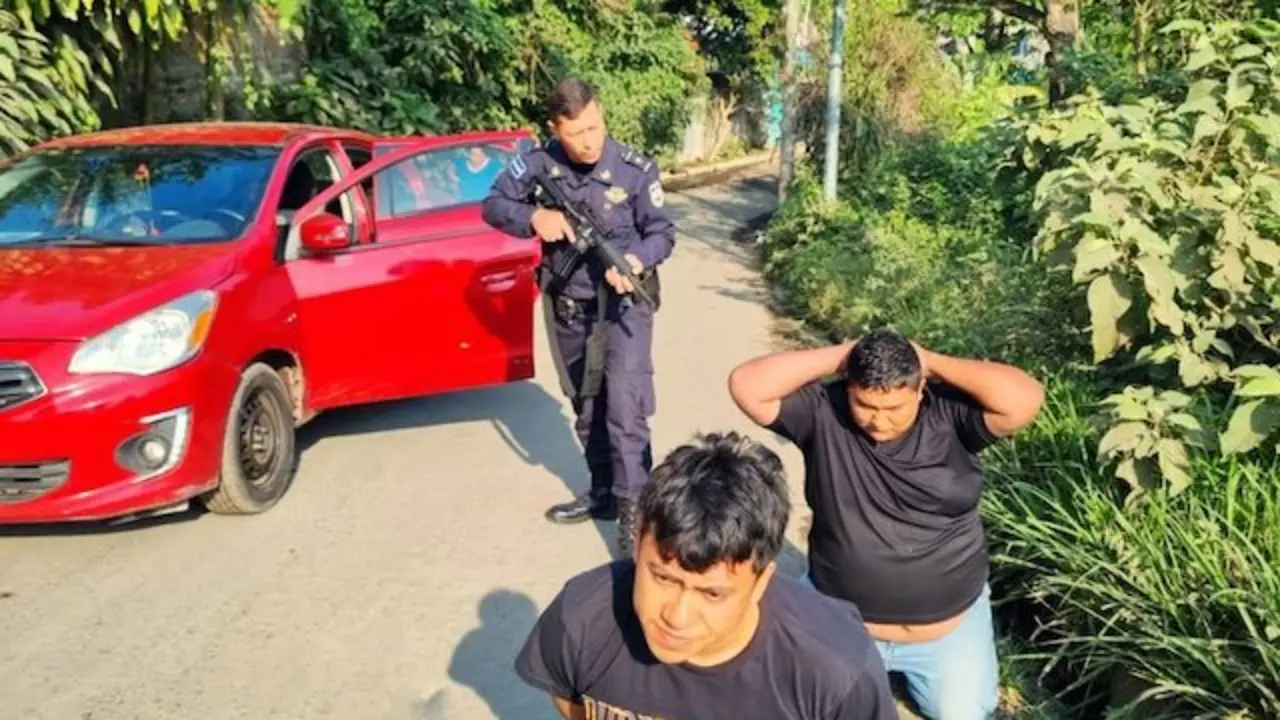 Cuatro pandilleros detenidos iban rumbo a Guatemala con dos privados de libertad