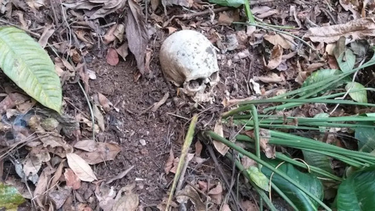 Osamentas encontradas en cantón Sihuapilapa, Teotepeque, La Libertad