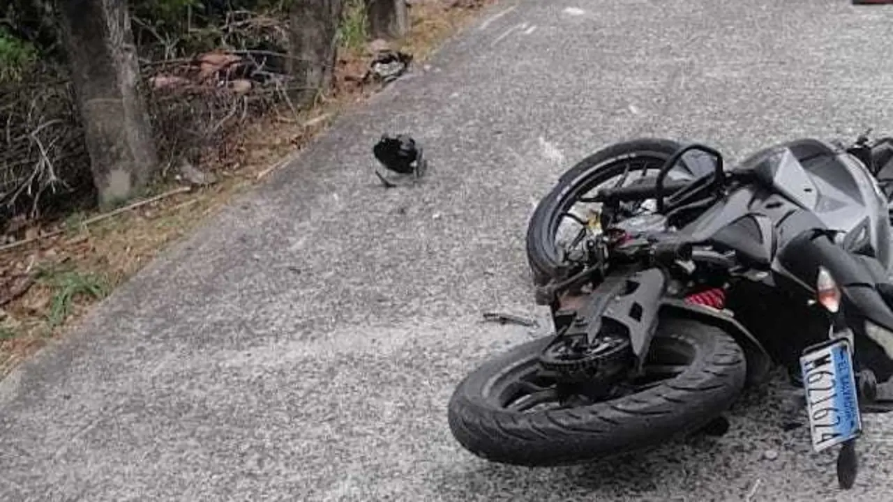 Motociclista fallecido accidente de tránsito kilómetro 31.5 de carretera Comalapa