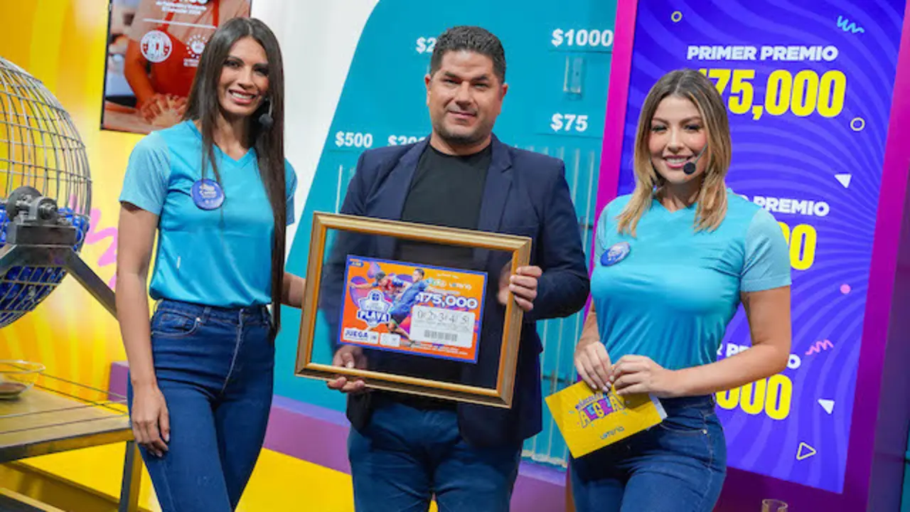 Sorteo lotería dedicado a liga salvadoreña de fútbol playa-5 junio 2024