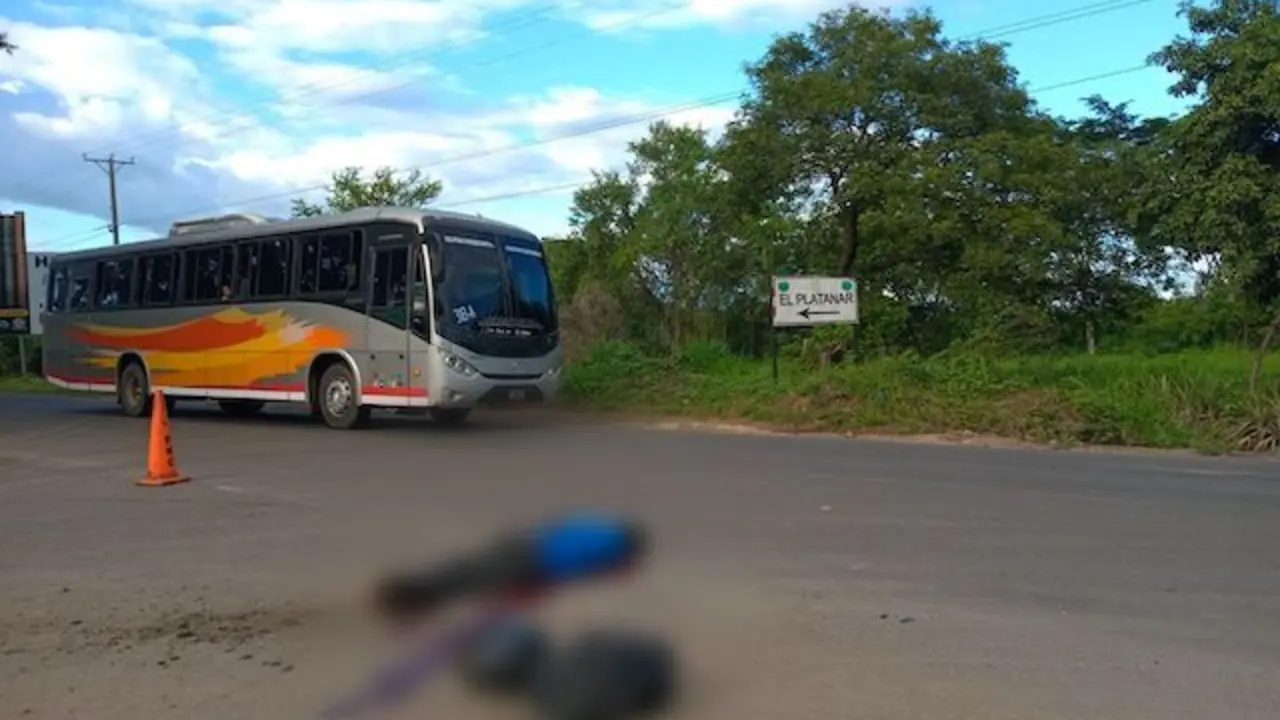 Motociclista fallecido San Miguel desvío de Moncagua 23-10-2024