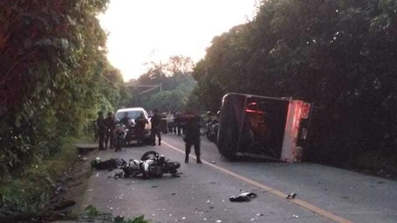Dos motociclistas muertos accidente Boquerón 24-11-2024