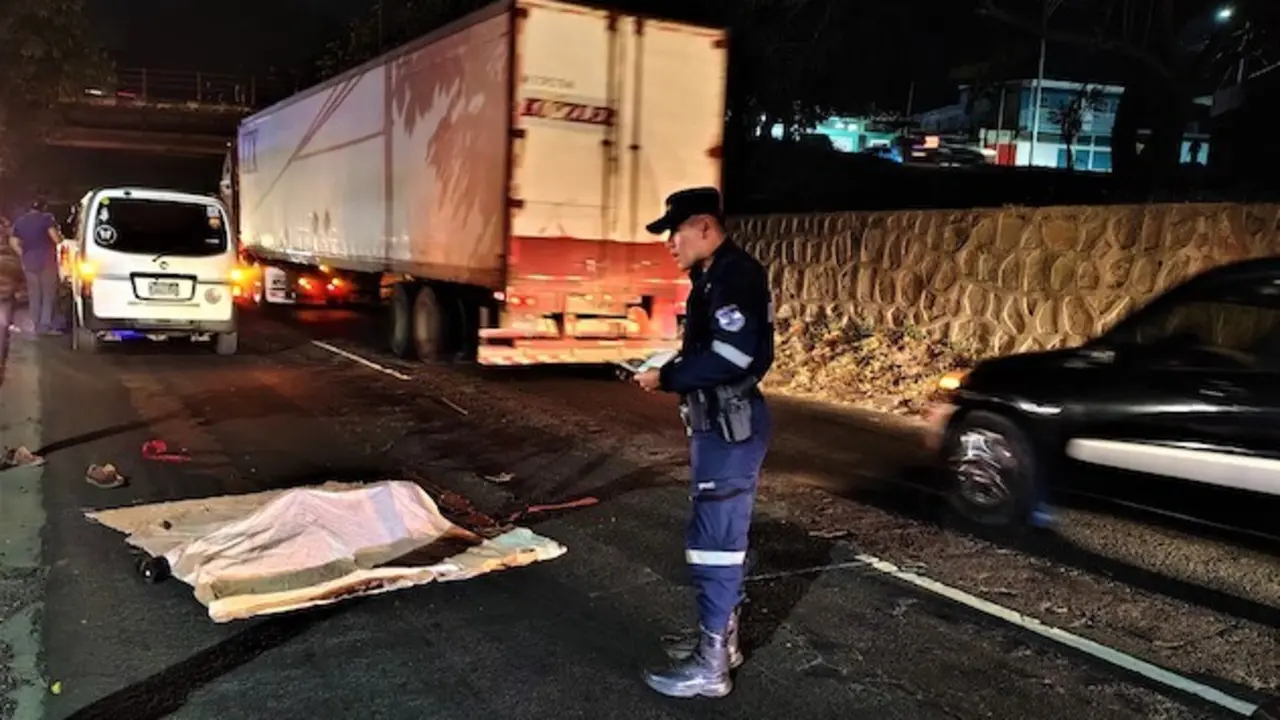 Hombre atropellado Soyapango 27-12-2024