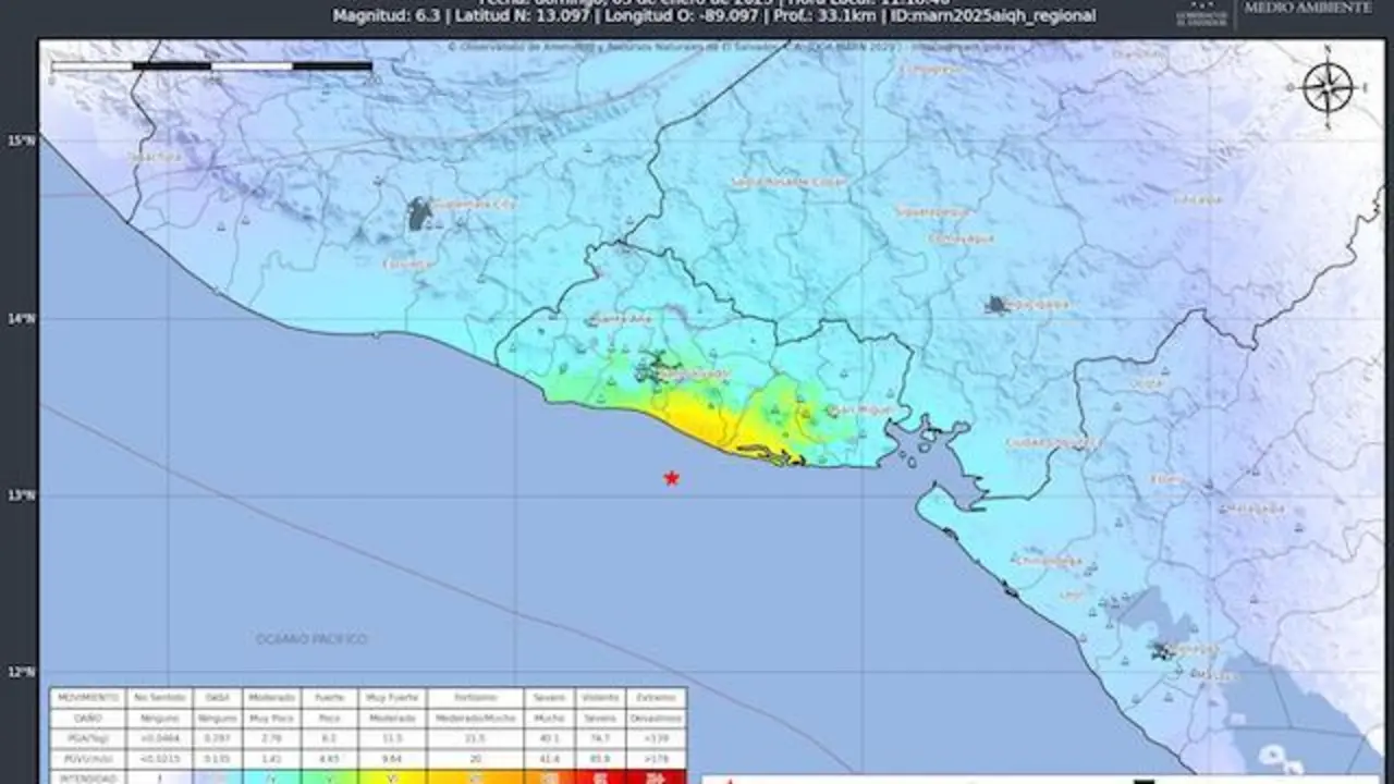 Mapa Sismo 05-01-2025