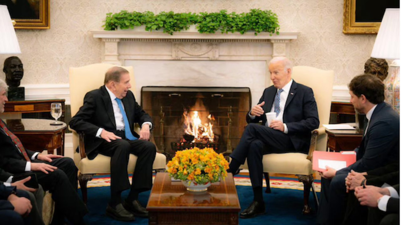 Edmundo González visita a Joe Biden en la Casa Blanca