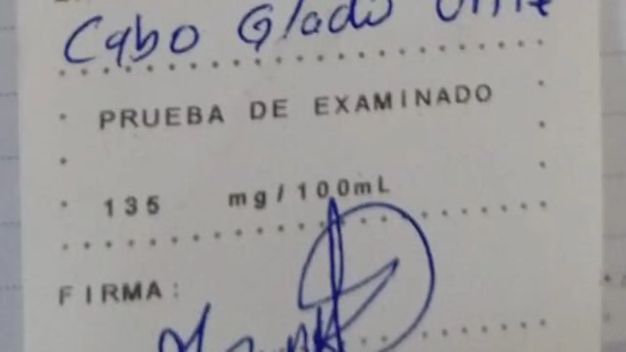 David Ernesto Parras Mendoza, 135 grados de alcohol, conducción peligrosa