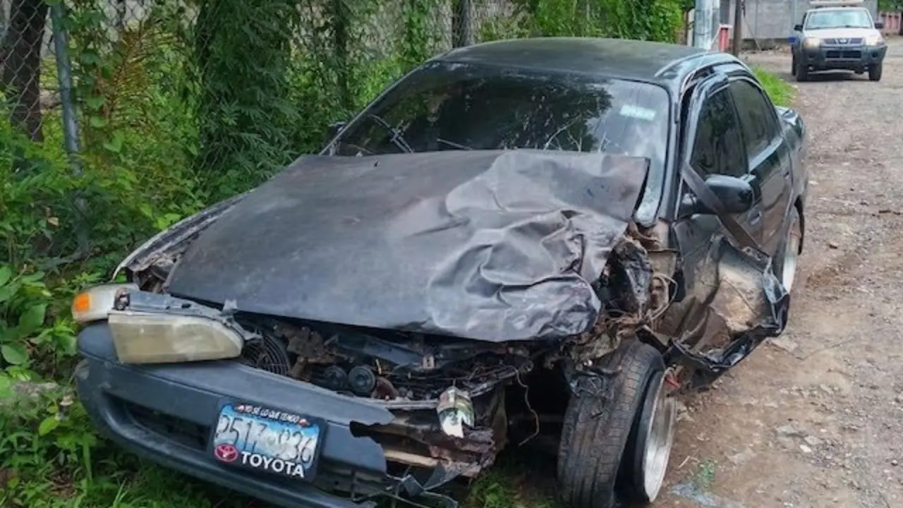 Erick David Cárcamo Saravia atropelló a un policía en la Ruta Militar de Santa Rosa de Lima La Unión 14-06-2025