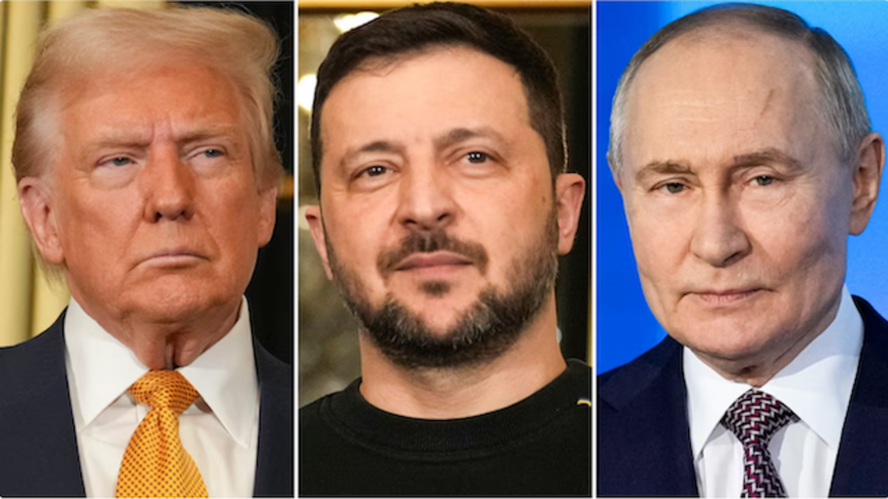 Trump, Zelenski y Putin