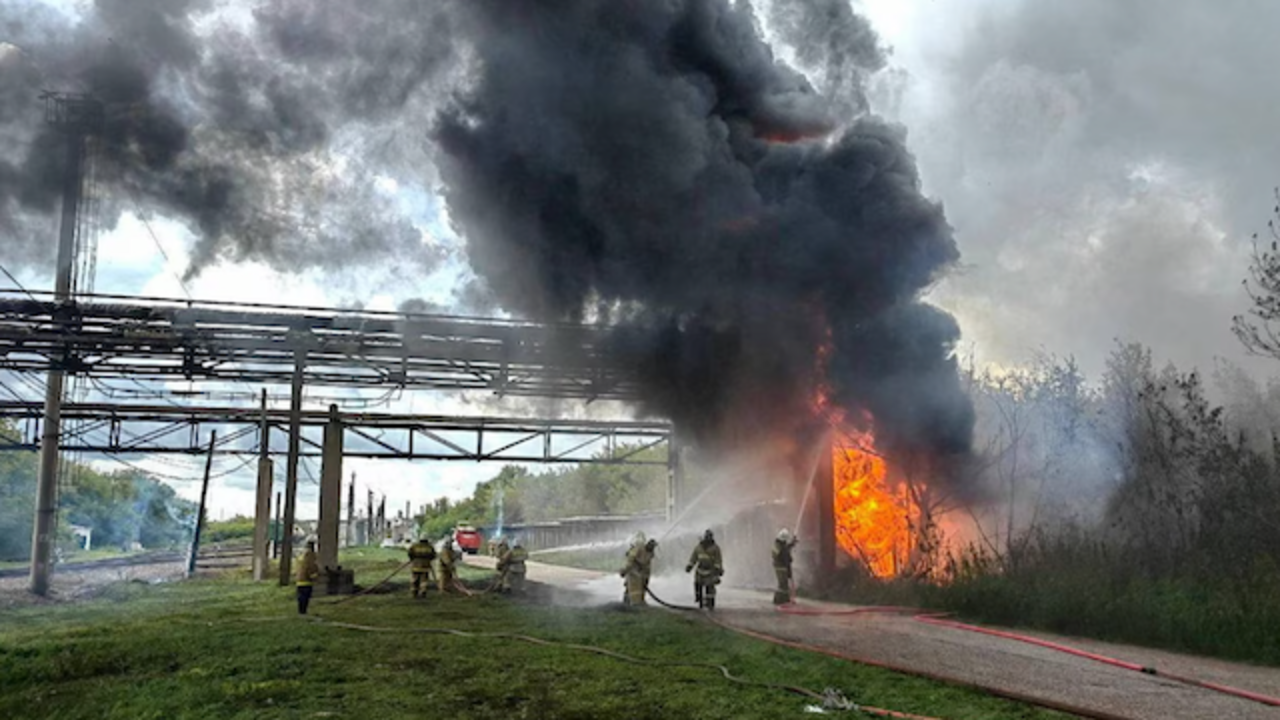 Ataque ucraniano con drones en Rusia