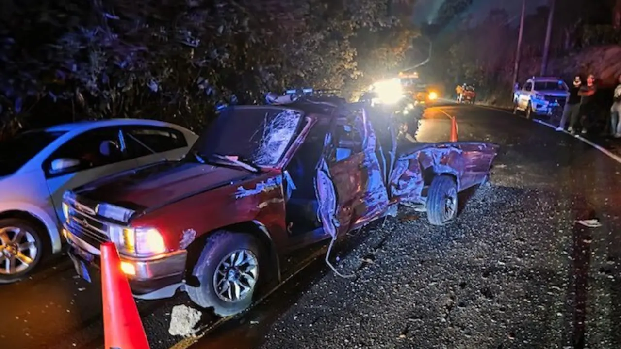 Accidente un fallecido y cuatro lesionados en Ahuacahapán 29-12-2025