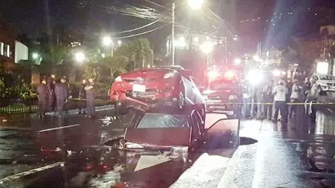 Así quedaron los vehículos accidentados. Foto de ‏@RGonzalezTCS