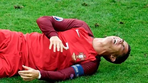 Cristiano Ronaldo se quedó sin poder superar el récord de goles de la historia del torneo. Foto: AFP.