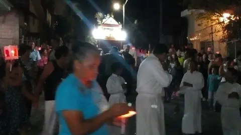 Procesión en Cuscatancingo. Foto: @PNC_SV