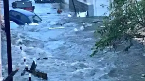 Los estragos en la isla San Martín.