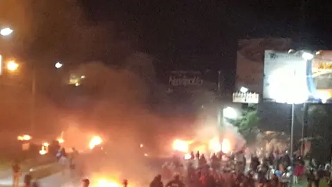 Las protestas callejeras también se han dado en los departamentos de Olancho, Cortés y Valle.