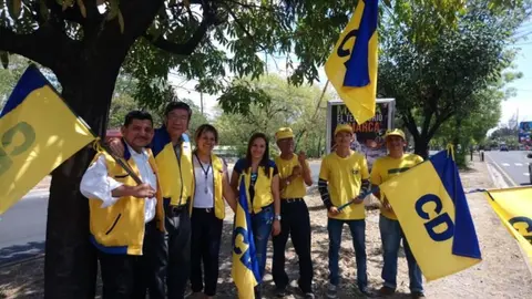 El CD también estuvo en actividad en este último domingo previo a las elecciones.