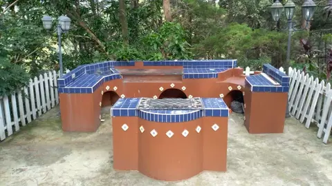 Área de asado de la casa de campo.