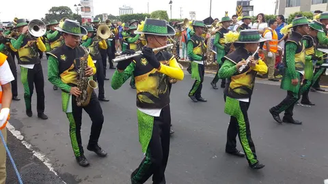 Los estudiantes a nivel nacional se prepararon durante varias semana para el desfile.
Foto: Francisco Castaneda