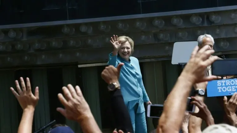 <p>La aspirante demócrata a la presidencia de Estados Unidos, Hillary Clinton, el 6 de julio de 2016 en Atlantic City, en Nueva Jersey</p>
