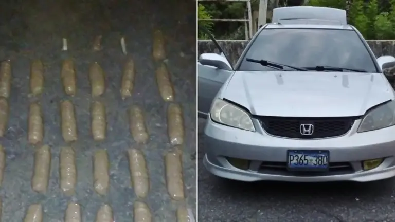 Marihuana iba oculta en el vehículo/ Cortesía PNC.