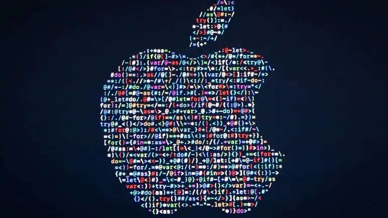 <p>El logotipo del gigante informático estadounidense Apple, en una conferencia en San Francisco, California, el 13 de junio de 2016</p>