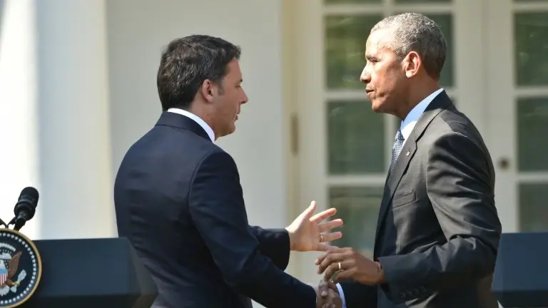 obama con matteo renzi