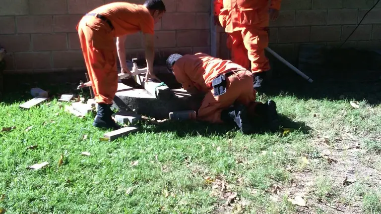 rescate vertical de bomberos