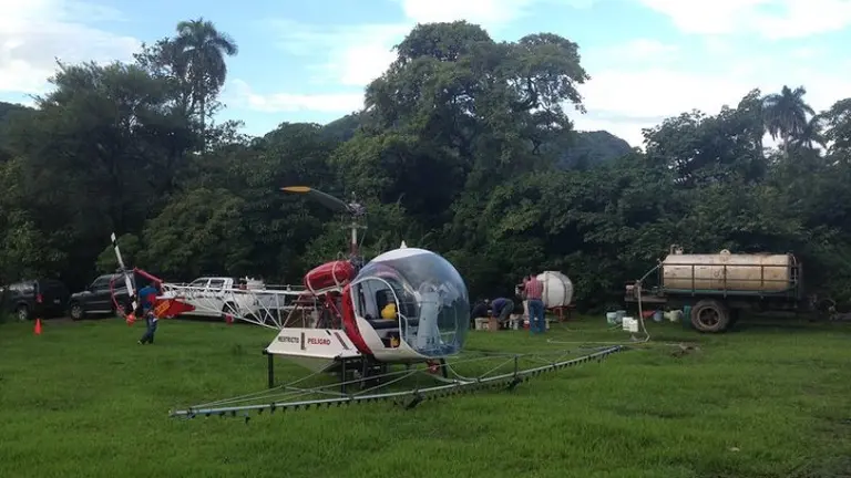 Helicóptero decomisado_Foto PNC de Guatemala