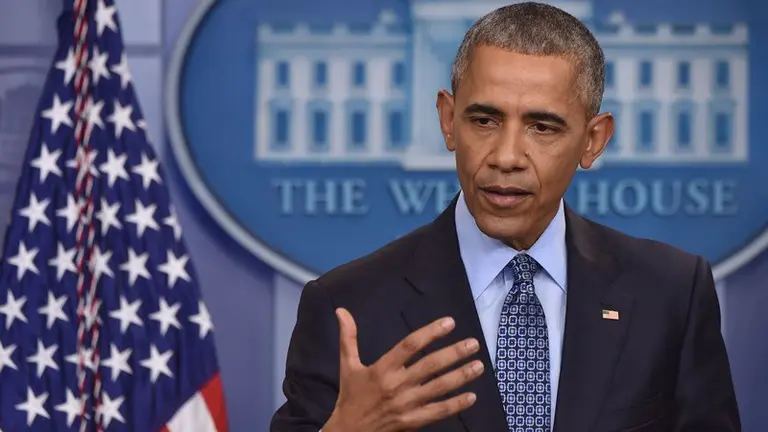 Obama durante su última conferencia