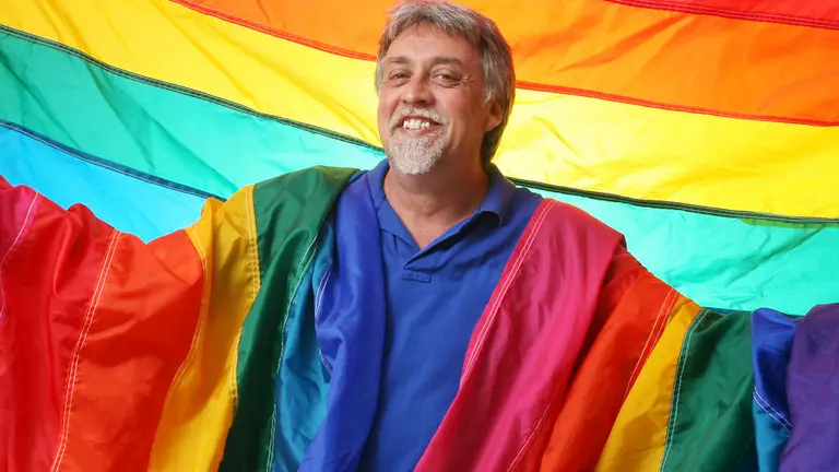 July 29/08 - Vancouver, BC - Artist Gilbert Baker is the original designer of the rainbow flag. ROB KRUYT PHOTO - MATT KIELTYKA STORY