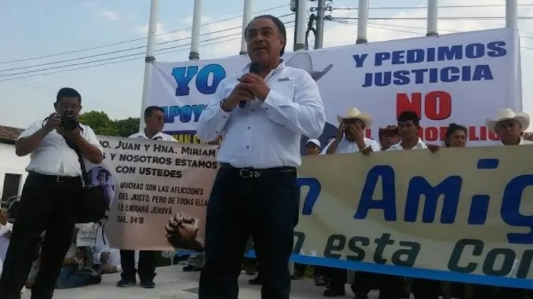 Francisco Merino en concentración en apoyo a Juan Samayoa en Metapán