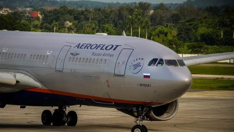 Avión de la aerolínea rusa Aeroflot