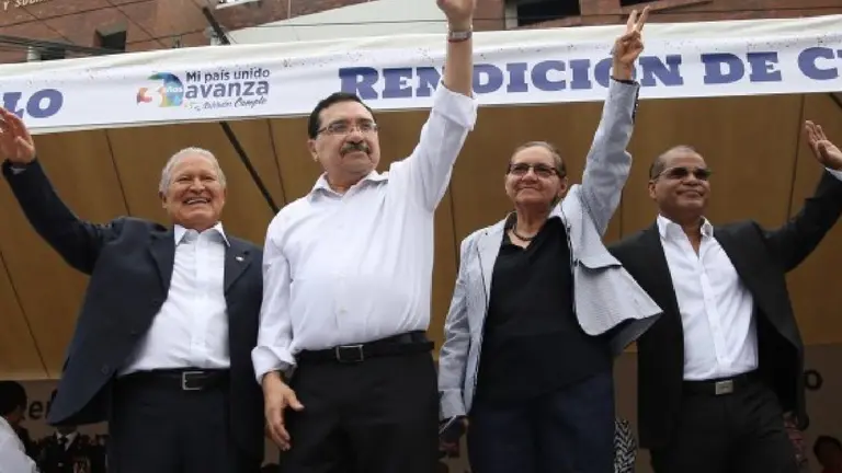 Salvador Sánchez Cerén, Medardo González, Norma Guevara, Óscar Ortiz