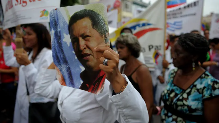 Marcha oficialista en Venezuela