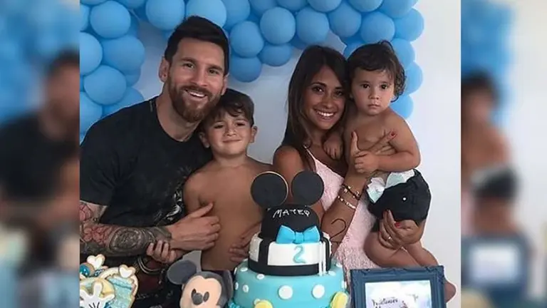 Messi junto a su familia