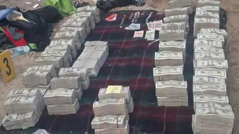 Dinero decomisado en Guate