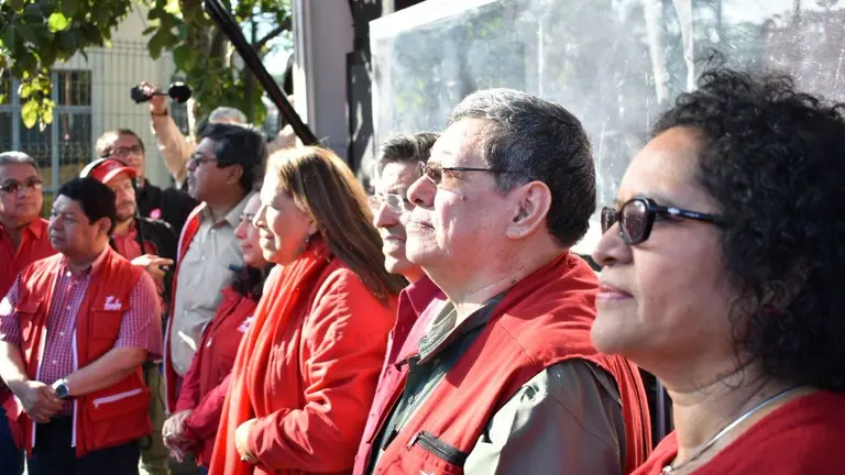 Dirigencia del FMLN en inicio de campaña