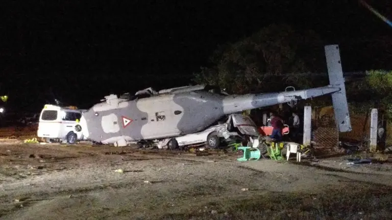 Helicóptero accidentado en México